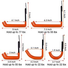 ZNCMRR Steel Garage Storage Utility Double Hooks, Heavy Duty Wall Hooks