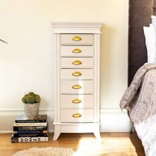 Hives and Honey Alexa Jewelry Armoire, WHITE