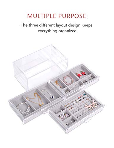 DreamGenius Jewelry Box - 2 Layer - Buckle Snap & Magnet Closure