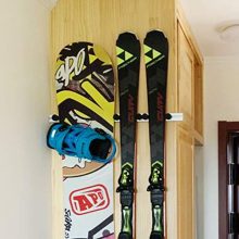 UPHAN Aluminum Heavy Duty Ski and Snowboard Wall Mount Rack