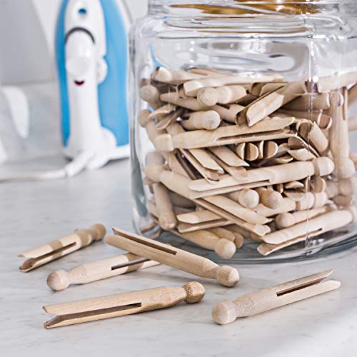 Honey-Can-Do Round Wooden Clothespins