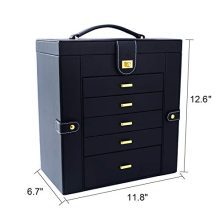 AKOZLIN Large Jewelry Box Organizer Functional Huge Lockable