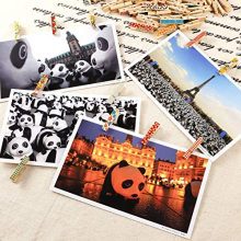 Mini Wooden Clips, Magnolian 100Pcs Colored Natural Mini Wooden Photo Paper