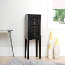 Alveare Home Kimmy Decorative Jewelry Chest, Black