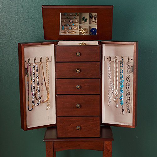 Ross-Simons Walnut Simple Tradition 4-Drawer Jewelry Armoire