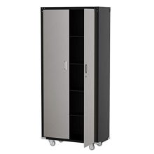 Heavy-Duty Metal Storage Cabinet - 4 Adjustable Shelves, 600 lbs Weight Capacity