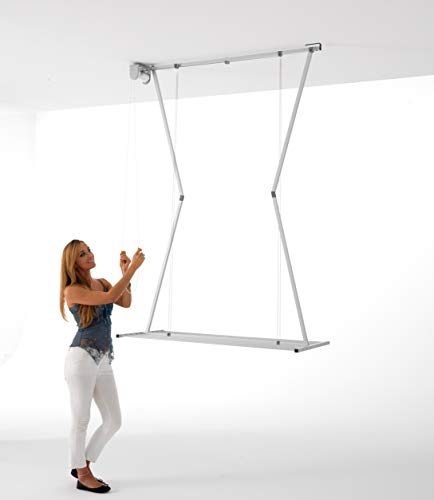 foxydry Ceiling Mounted Clothes Drying Rack, Pulley Clothesline