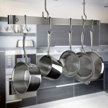 Enclume Premier 48-Inch Offset Hook Ceiling Bar Pot Rack, Stainless Steel