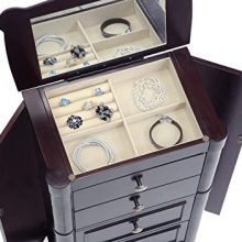Hives & Honey Ella Espresso Jewelry Cabinet Armoire Box Storage Chest