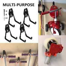 Garage Utility Double Hooks,Heavy Duty Steel Wall Mount Storage Organizer