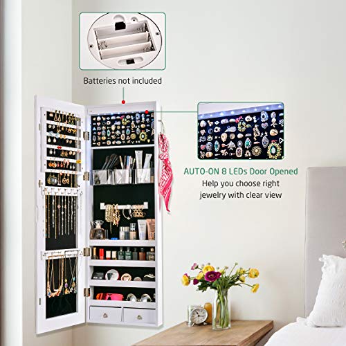 XCSOURCE Jewelry Organizer Jewelry Armoire Lockable Jewelry Chest Jewelry