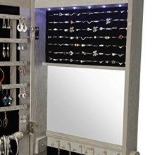 Abington Lane Standing Jewelry Armoire - Lockable Cabinet Organizer