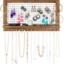 SoCal Buttercup Rustic Jewelry Organizer Wall Mount with Bracelet Pegs