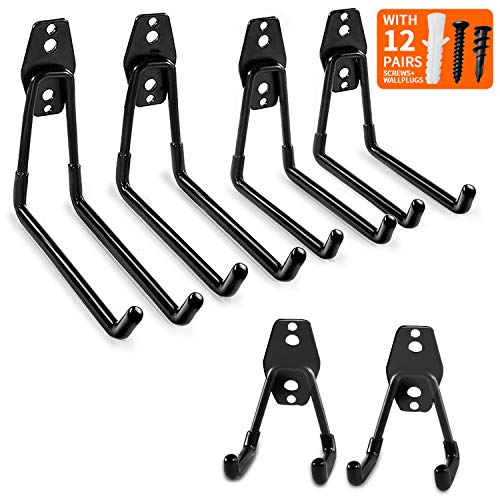 eletecpro Garage Wall Hooks Steel Multi-Size Extended U-Hook
