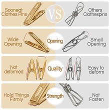 Clothespins Stainless Steel Laundry Clips - 40 Pack Bulk Clothes Pins