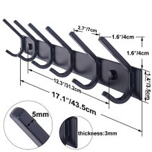WEBI Coat Rack Wall Mounted,17-1/8 Inch Coat Hooks for Hanging Coats