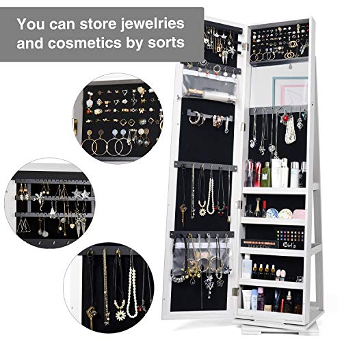 Titan Mall Armoire Jewelry Cabinet Standing Jewelry Organizer Jewelry Armoire