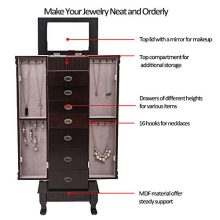 Henf Standing Jewelry Armoire Cabinet,Large Jewelry Armoire Cabinet Standing