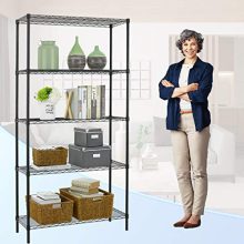 5 Shelf Wire Shelving Unit Garage NSF Metal Shelf Organizer Large Storage Shelves