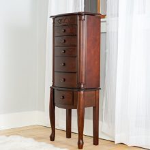 Hives and Honey Morgan Armoire Jewelry Cabinet, Dark Walnut