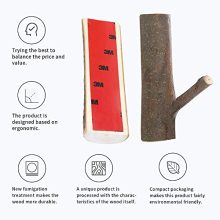 Decorative Wood Adhesive Hooks, Creative Vintage Wall Hooks, Key Holder