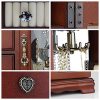 RR ROUND RICH DESIGN Solid Wooden Jewelry Box Makeup and Organizer Women