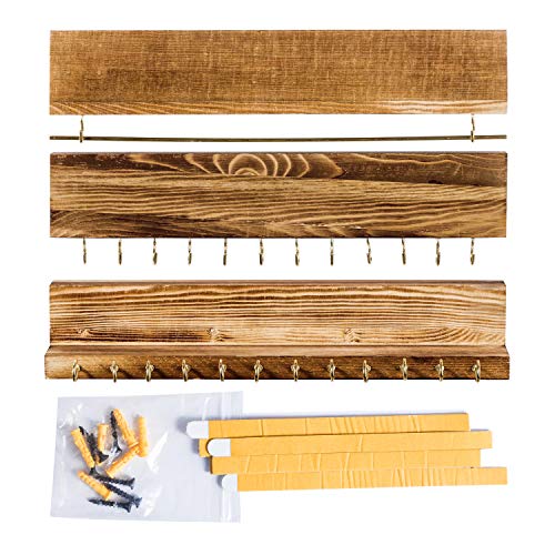 Y&Me Set of 3 Jewelry Organizer Wall Mounted,Wood Hanging Jewelry Organizer
