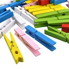 30 Pieces Large Wooden Clips, 2.9 Inch Colorful Photo Paper Clip Clothespins