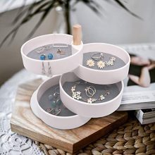 mono living 4Tier Jewelry Accessory Key Catchall Tray Organizer Tray Tower, Necklaces Bracelets Rings Earrings Bedside Holder Birthday Gift for Her Girl Lover Women Girlfriend Mother Daughter