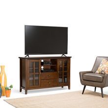 Simpli Home Artisan Solid Wood 53 inch Wide Contemporary TV Media Stand
