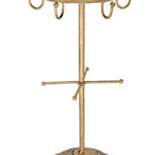 Owlgift Metal Crown Shaped Jewelry Tower Necklace Organizer Earrings Hanger