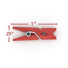 Ram-Pro Mini Colored Clothes 50 Pins - Little clothespins Natural Clothespins