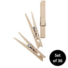 HOMZ Clothes pin, 36 Count, Natural Wood
