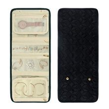 Q-smile Travel Jewelry Roll Organizer Foldable Jewelry Case Storage Bag Portable