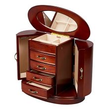 Mele & Co. Heloise Wooden Jewelry Box, Ring, Necklace