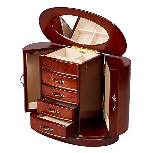 Mele & Co. Heloise Wooden Jewelry Box, Ring, Necklace