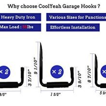CoolYeah Garage and Garden Storage Utility Hooks with Jumbo Arm