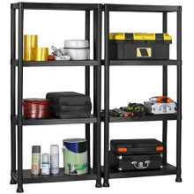 VonHaus 4 Tier Garage Shelving Unit with Wall Brackets (Pack of 2)