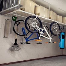 FLEXIMOUNTS 4x8 Overhead Garage Storage Rack Adjustable Ceiling Storage Rack