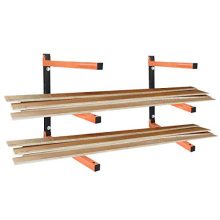 Homydom Wood Organizer and Lumber Storage Metal Rack