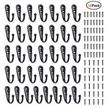 36 Pieces Coat Hooks Wall Mounted Robe Hook Single Coat Hanger No Scratch