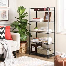 VASAGLE 5-Tier Storage Rack, Customizable Kitchen Bathroom DIY Shelf