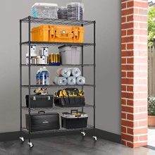 BestMassage 6 Tire Wire Shelving Unit NSF Storage Shelves Large Heavy Duty Metal
