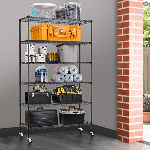 BestMassage 6 Tire Wire Shelving Unit NSF Storage Shelves Large Heavy Duty Metal