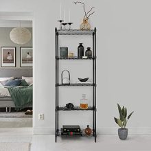 Cozzine 5 Tier Storage Shelves, Adjustable Storage Shelves Heavy Duty Steel
