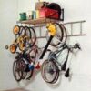 4-Foot Garage Storage Shelf and Bike Rack with Ladder Hooks