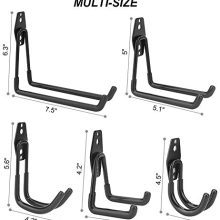Dirza Utility Hooks Wall Mount Tool Holder U-Hooks for Home Garage Storage