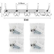 Trotinic Wall Mounted Coat Hooks,2 Pack 15 Hooks Stainless Steel Clothes Hooks