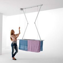 foxydry Ceiling Mounted Clothes Drying Rack, Pulley Clothesline