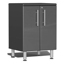 Ulti-MATE 2-Door Base Garage Cabinet in Graphite Grey Metallic